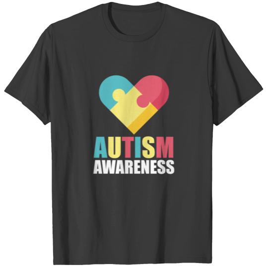 Discover Autism Awareness Colorful Heart print Gift for Mom T-shirt