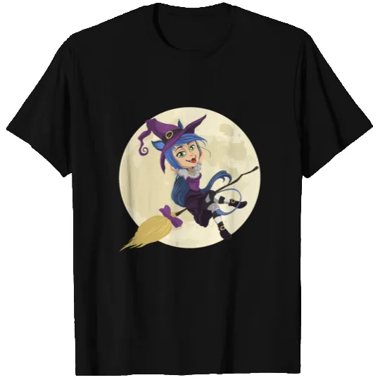cat witch Halloween gift T-shirt