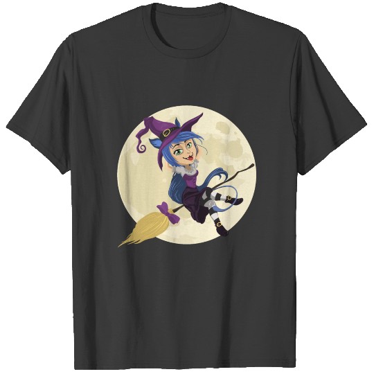 cat witch Halloween gift T-shirt