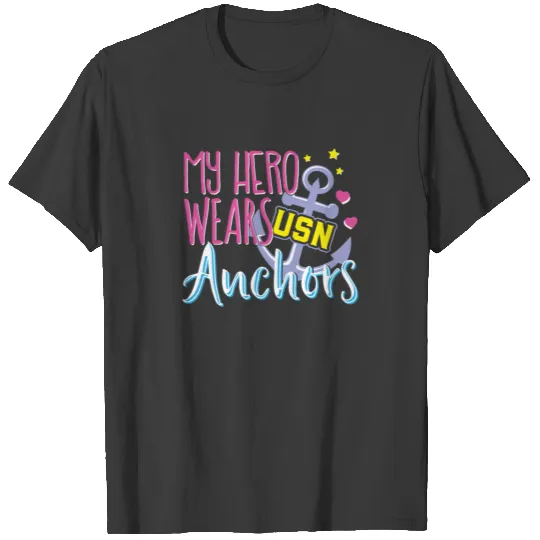 My Hero Wears Anchors Navy Chief Wife T-shirt