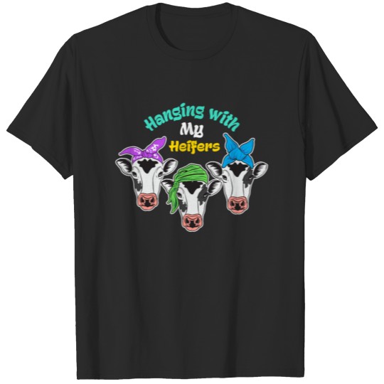 Discover Hanging With My Heifers Cattle Farmer Graphic T-shirt