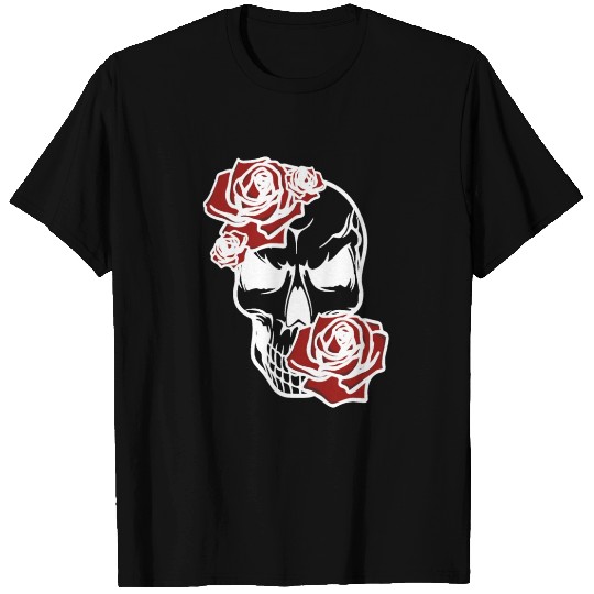 Funny Skull Roses Designe | Perfect Gift Idea T-shirt