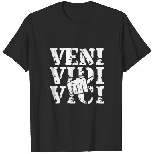 Discover Veni vidi vici with fist T-shirt
