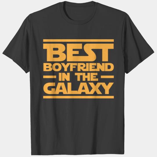 Boyfriend Best In Galaxy Couples Funny Quotes Gift T-shirt