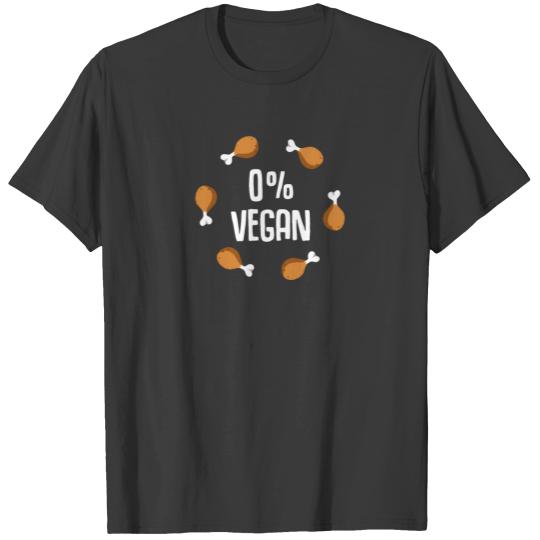 0% Vegan Meat Worker Eater Carnivore Barbecue Chef T-shirt