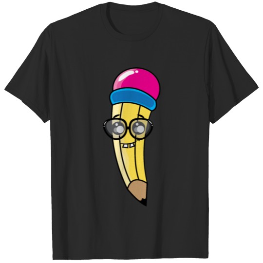Discover Cute Geek Pencil Cartoon T-shirt