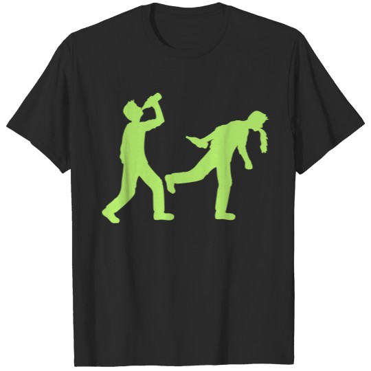 Discover walking beer going evolution puke evil nausea hang T-shirt