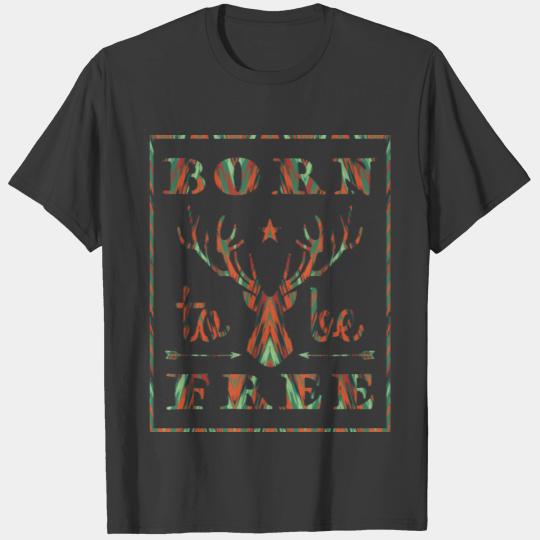 Born to be free colorful typography summer gift T-shirt