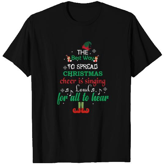 Elf Christmas Spread Cheer Tree graphic T-shirt