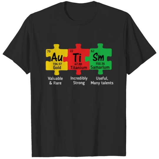 Discover Autism Periodic Table Autism Awareness T shirt T-shirt