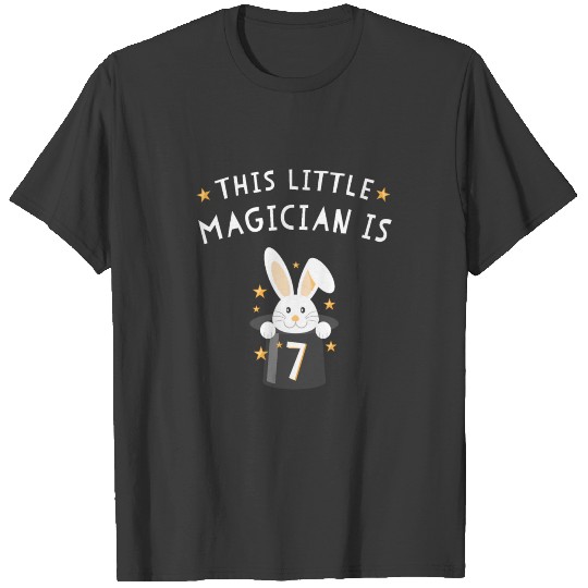 Kids 7Th Birthday Boys Magician Magic 7 Year Old T-shirt