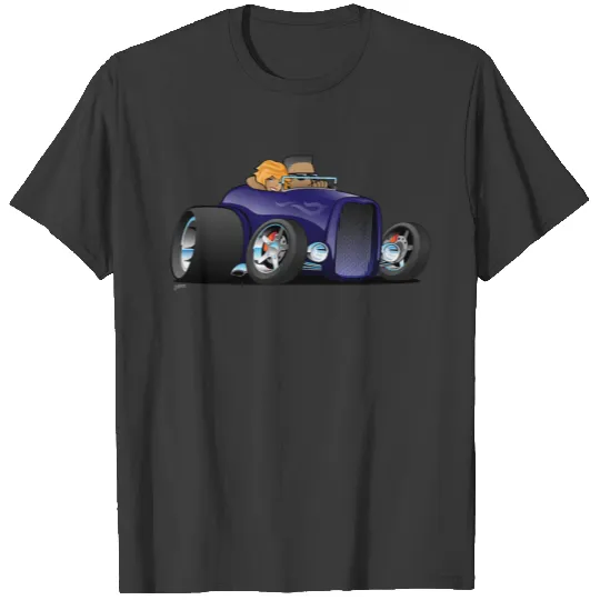 Highboy hot rod deep purple roadster T-shirt