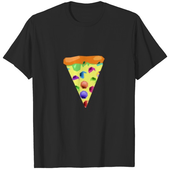 Discover Geometric Rainbow Pizza T-shirt