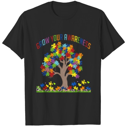 Discover Autism Awareness T Shirts Puzzle Tree Support T-shirt