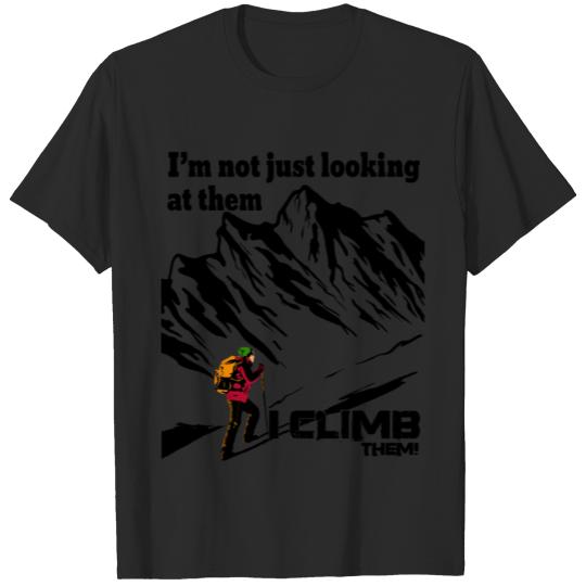 Discover Mountain hiking climbing gift T-shirt