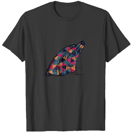 Vintage Retro Dolphin Geometric Pattern T-shirt