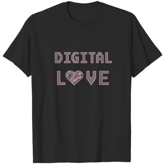 Discover Digital Love Love Heart for Nerds or Pixel heart T-shirt