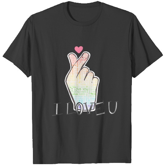 I love u heart sign(pastel rainbow ver) T-shirt