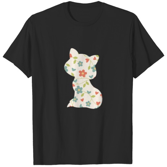 Discover Cute Cat Flowers T-shirt