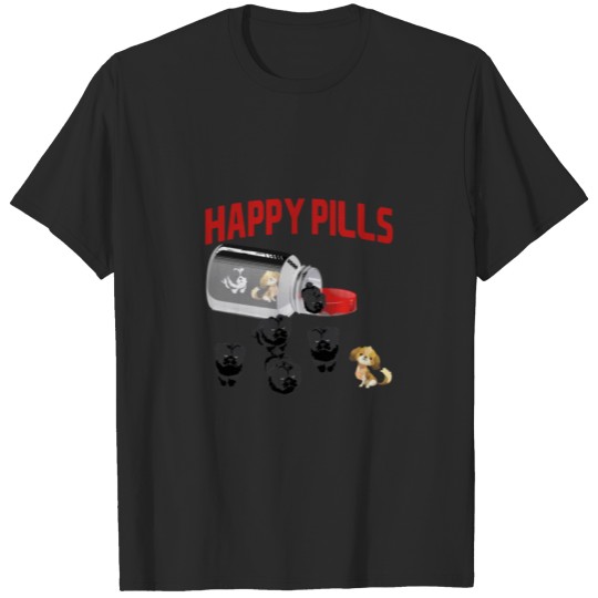 Discover Cute Shih Tzu Design Happy Pills Puppy Owner T-shirt
