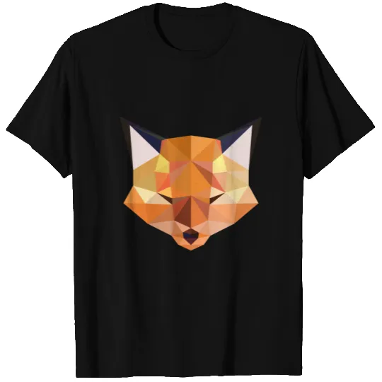 Geometric Nature Fox Cool Cute Graphic Art T-shirt