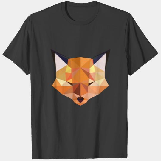 Geometric Nature Fox Cool Cute Graphic Art T-shirt