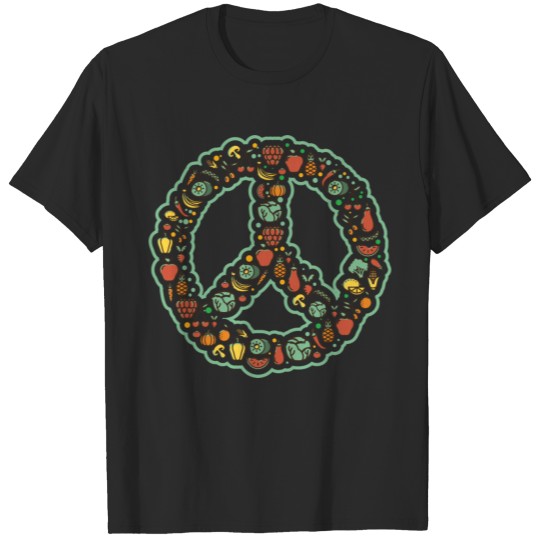 Discover Vegan Themed Product Peace Sign and Love Gift T-shirt