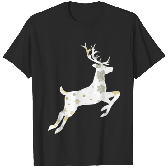 Discover Abstract Christmas Reindeer Design T-shirt