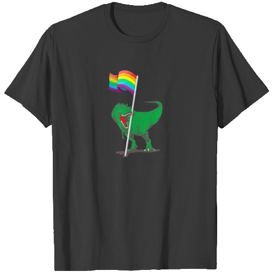 Dinosaur Lgbt Flag Shirt Funny Gay Pride Rainbow F T-shirt