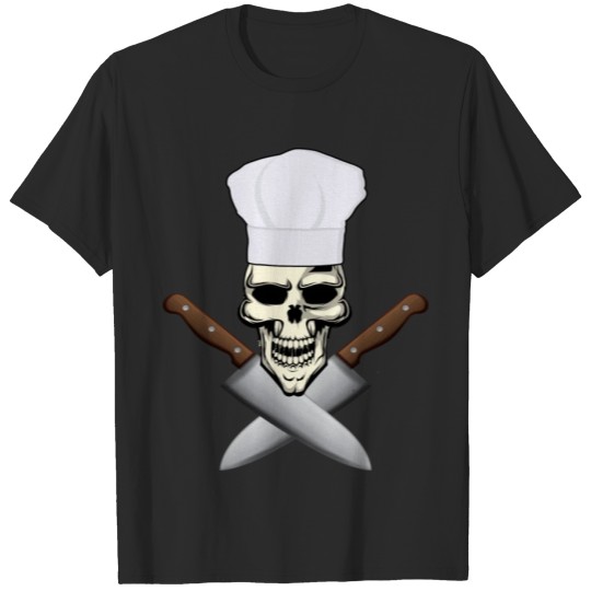 Discover Chef product Skull Butcher Knives Funny Gift for T-shirt
