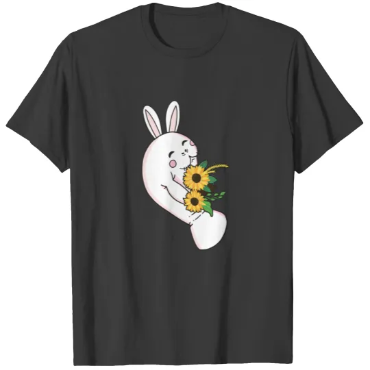 Flowers Manatee Easter Bunny TShirt Gift Men Women T-shirt