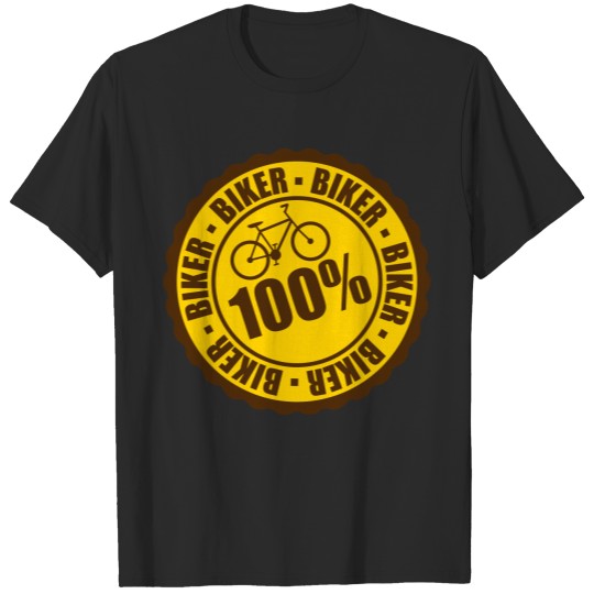 Discover stamp 100 percent biker bike driver driving sport T-shirt