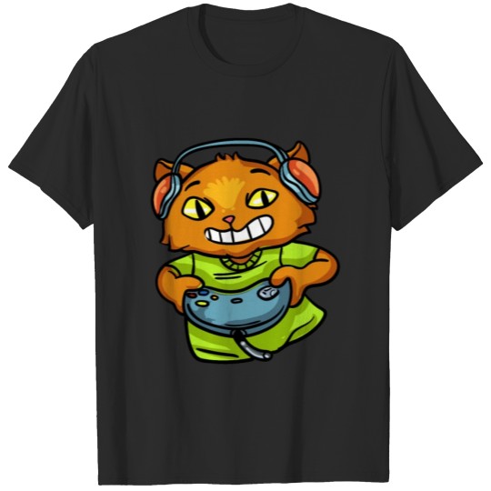 Discover Gaming Cat Cats Gamer Player Kitty Game Lover Gift T-shirt