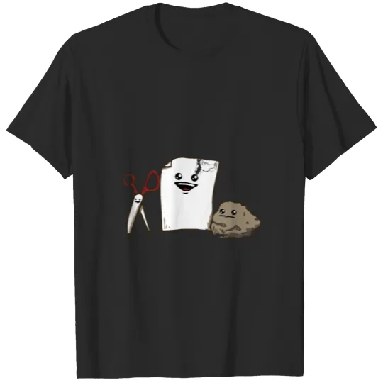 Scissors Paper Rock Game Geek Nerd GIft Idea Men T-shirt