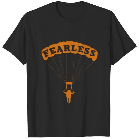 Discover fearless shirt gift idea parachute parachutist T-shirt