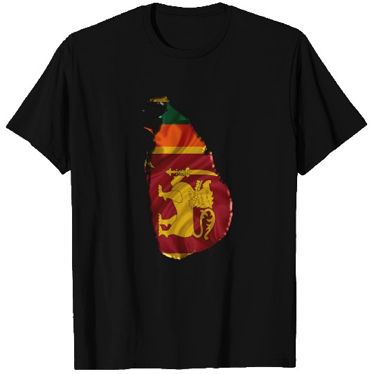 Sri Lanka Map And Flag T-shirt