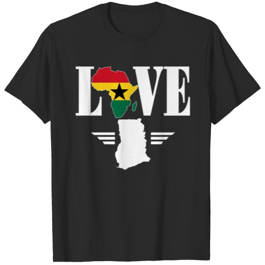 Discover Ghana flag Africa map T-shirt