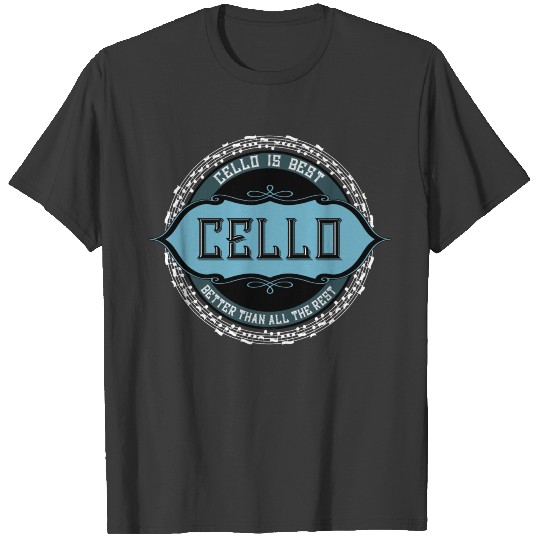 Cello Best White Music Note Circle T-shirt