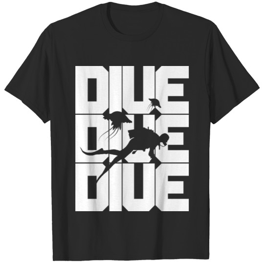 Discover dive design white T-shirt