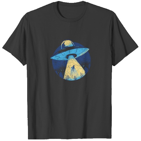Funny Alien Abduction UFO graphic - Vintage Space T-shirt