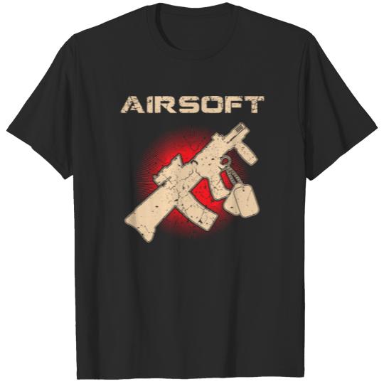 Discover Airsoft Gun Dog Tag Rifle Sport Game Gift T-shirt