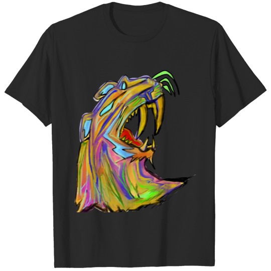Sabertooth Watercolor, Psychedelic Art, Tiger T-shirt