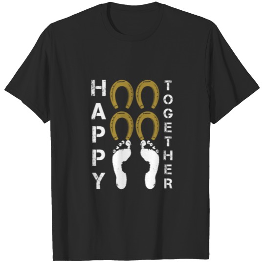 Discover Happy Together Humorous Equestrian Horseback T-shirt