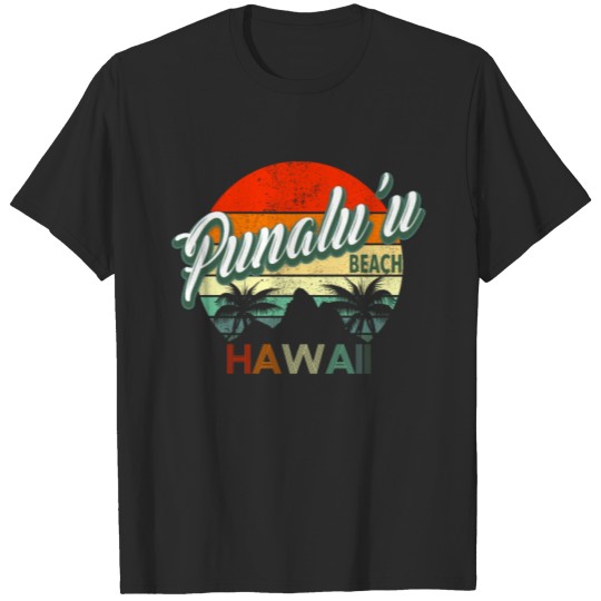 Discover Punalu'u Beach Hawaii Retro Classic Vintage T-shirt