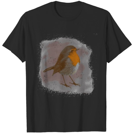 Robin with BG, bird friend, spring T-shirt