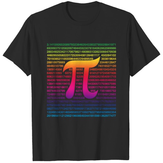 Funny Pi Day Rainbow Humor Nerd Geek Men Women T-shirt