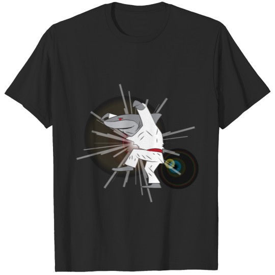 Discover Karate shark material art T-shirt