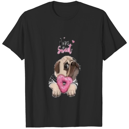 Discover T-shirt woman stamped tender dog (love is smile) T-shirt