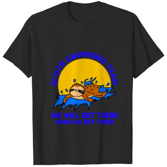 Discover Sloth swimming team for swimmer T-shirt