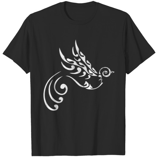 Discover Maori Tattoo Bird Freedom white T-shirt